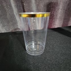 Reusable Gold Rimmed Cups