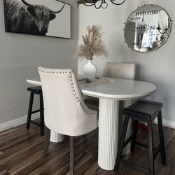 55.12" Dining Table, Modern Kitchen Table for 6 People, Dining Table for Kitchen,