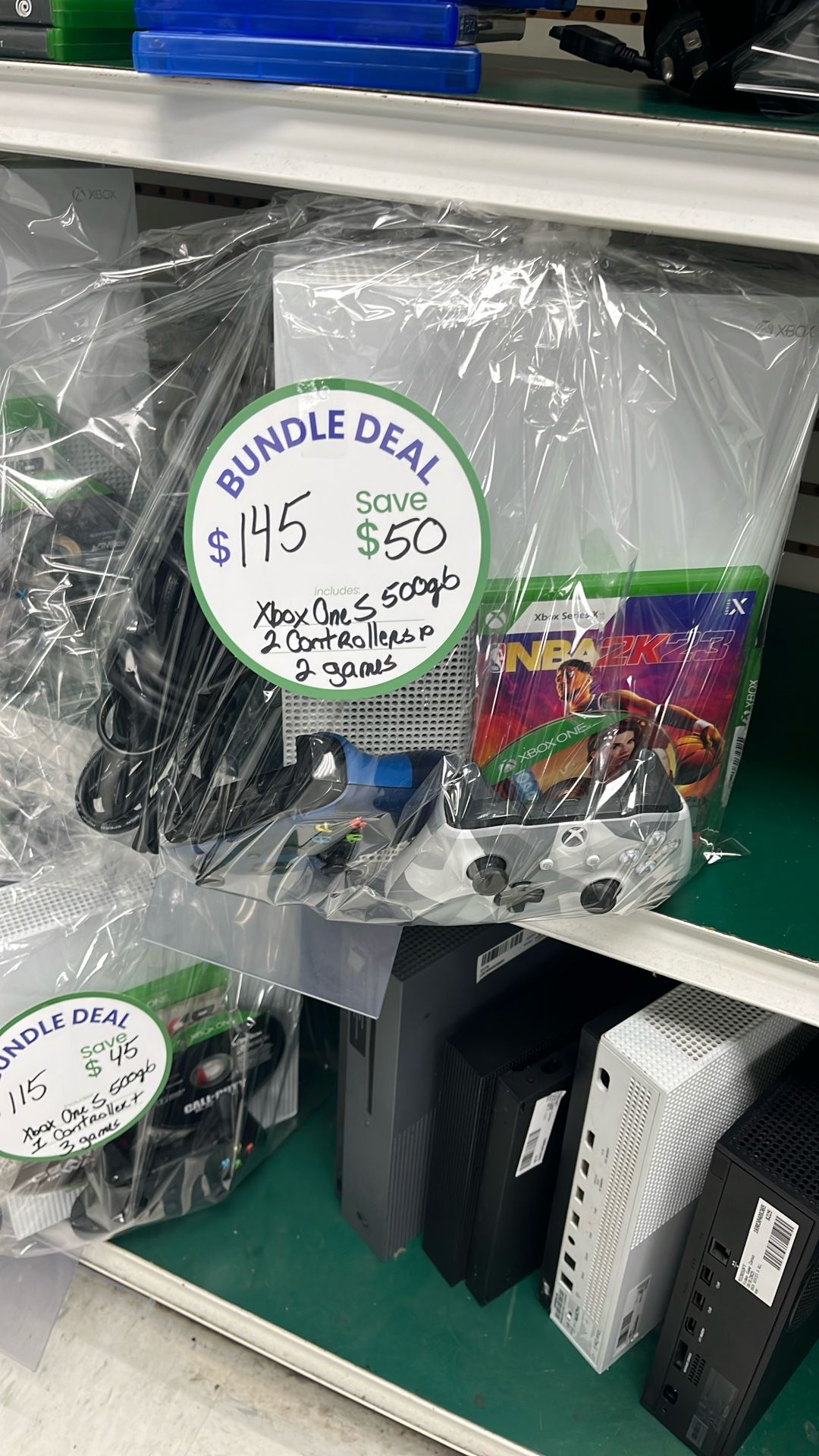 Xbox One S Bundle 500gb With 2 Controllers And 2 Games