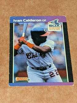 Vintage Baseball Trading Card Of Ivan Calderon $3