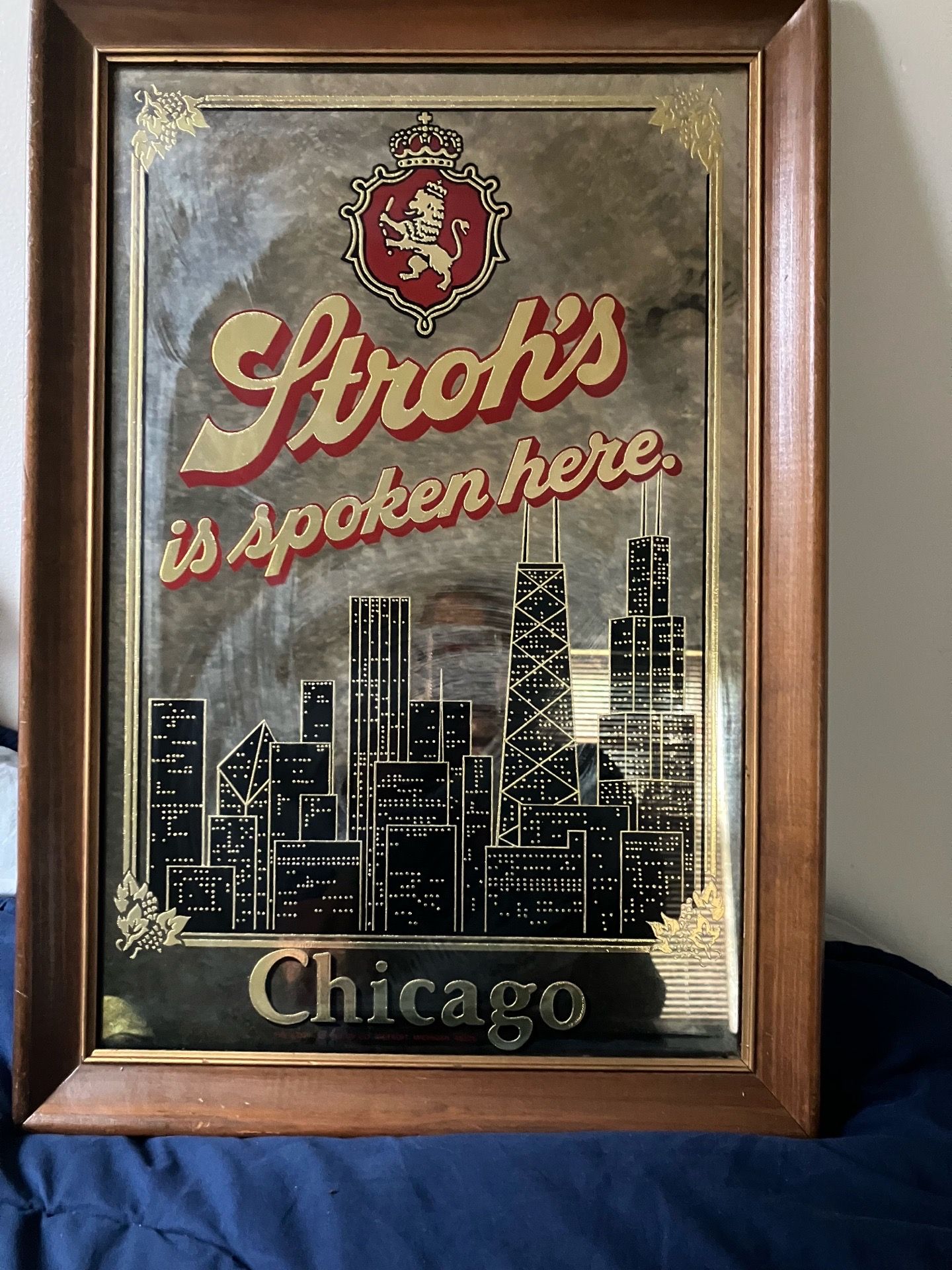 Vintage 2 Stroh’s beer sign