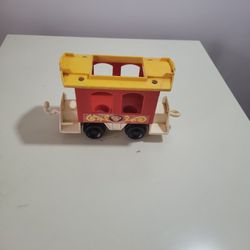 Fisher Price Circus Train Little People vtg 1960s antique toy figure Monkey 991