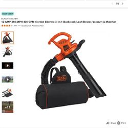 Black And Decker Leaf Blower With Vacuum Bag