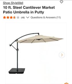10' Offset Umbrella TOP REPLACEMENT ONLY