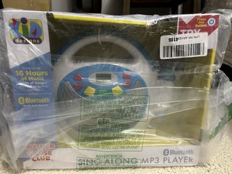 ekids KIDdesigns Mother Goose Club Bluetooth Sing Along Portable MP3 Player real Mic 24 Songs 