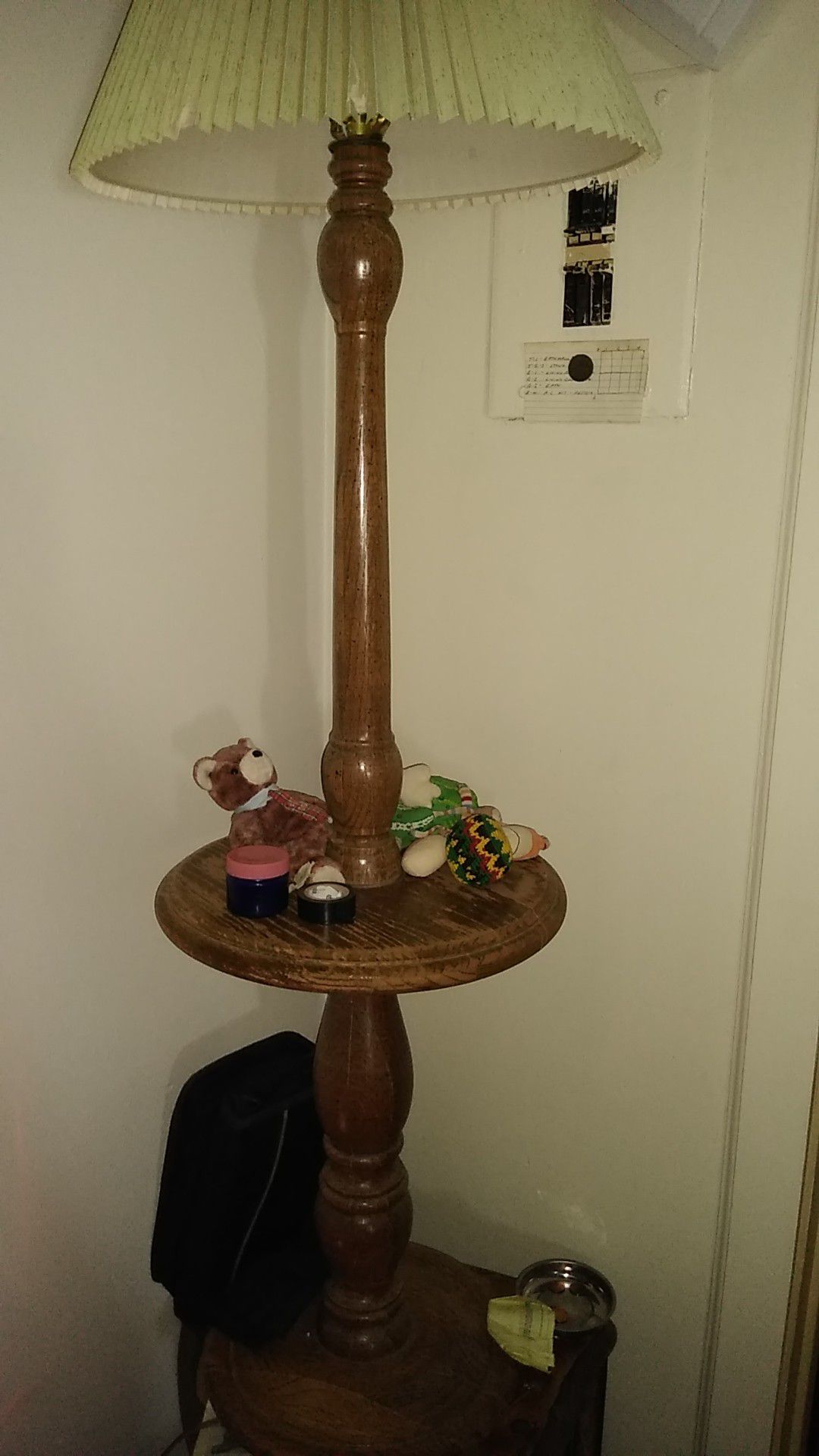 Vintage all wooden lamp