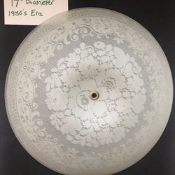 Vintage Light Cover - Frosted Lace Design