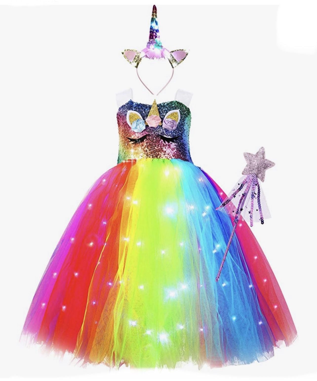 LED Unicorn Tutu Dress 