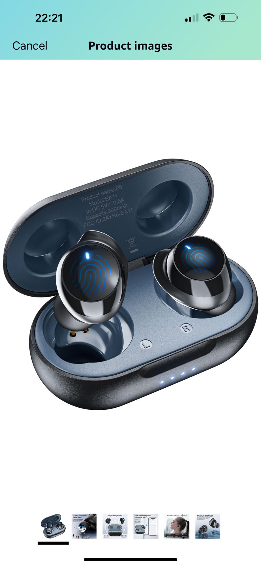 Brand New Bluetooth Wireless Ear Buds, IPX6 Waterproof in Ear Headphones with Built-in Microphone,