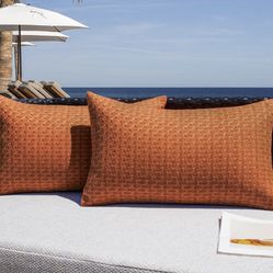 Burnt Orange Outdoor Pillow Covers New Set Of 4