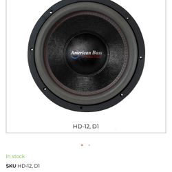 2 12’ American Bass HD’s ….BIG BASS 