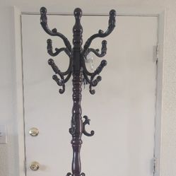 Wooden coat rack, 75 inches tall, brand new