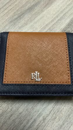 Ralph Lauren® Color-Blocked Leather Compact Wallet i