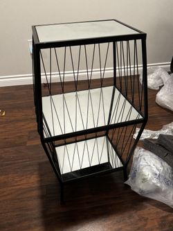 Mirror Glass Side Table