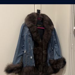 Denim Jacket Real Fur
