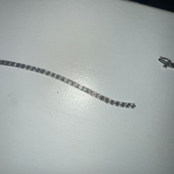 Sterling Silver Chain With 1 Carat Diamonds 100% Natural And Real Diamonds Proven Real Through Multiple Test