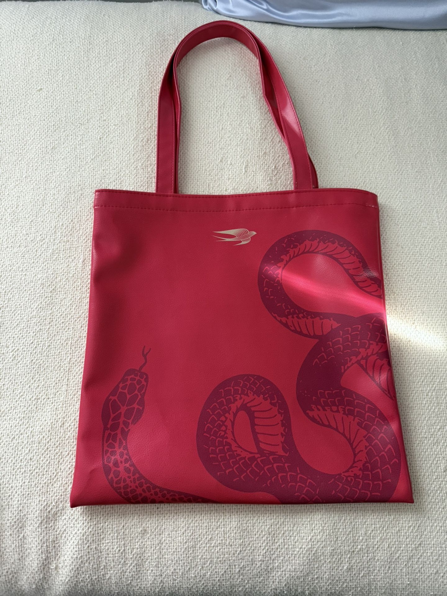 Red Vegan Tote Bag From Martell 3 Rings