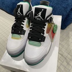 Jordan 4 Lucid Green Rasta