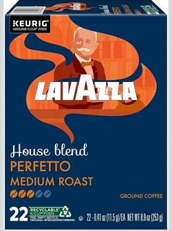 Lavazza House Blend Perfetto Keurig K-Cup® Pods, Medium Roast, 100% Arabica (22 Pods)