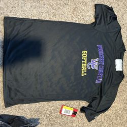 2 Woodcrest Christian Softball Shirts 