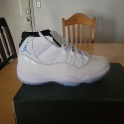 All white icy blue bttm jordan 11's size 10