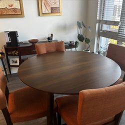 Upholstered Round Dining Set
