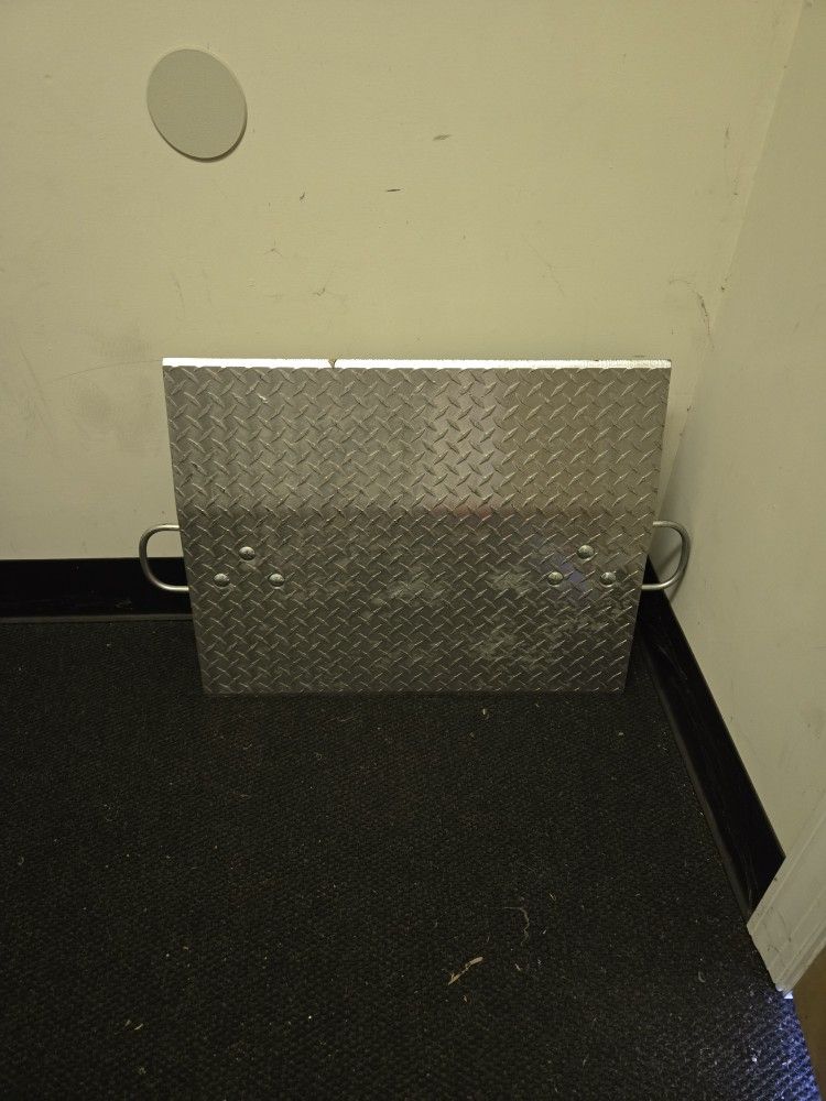 A-3024 Hand Truck Dock Plate, Aluminum, 500-lb. Capacity, 24" Length, 30" Usable Width, 1/4" Thick
