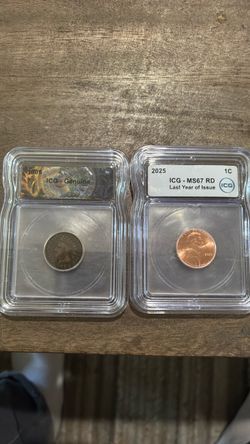 ICG Graded Coin Lot – 1905 & 2025 Cents