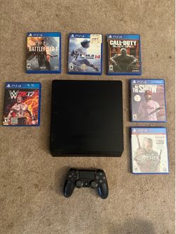 PS4 w/ games and controller