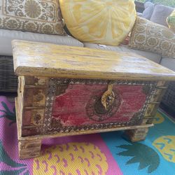 Bohemian Coffee Table Storage Trunk
