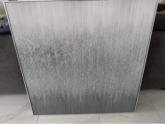 40x40 silver bling canvas art