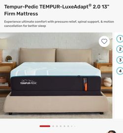 Tempur Pedic king size medium hybrid king size