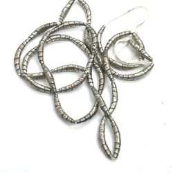 Sterling Crescent Layered Beads