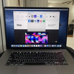 Macbook Pro  16” Retina w/ Touchbar —2019/2020