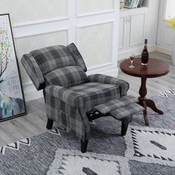 Fabric Armchair FA01 Grey Check