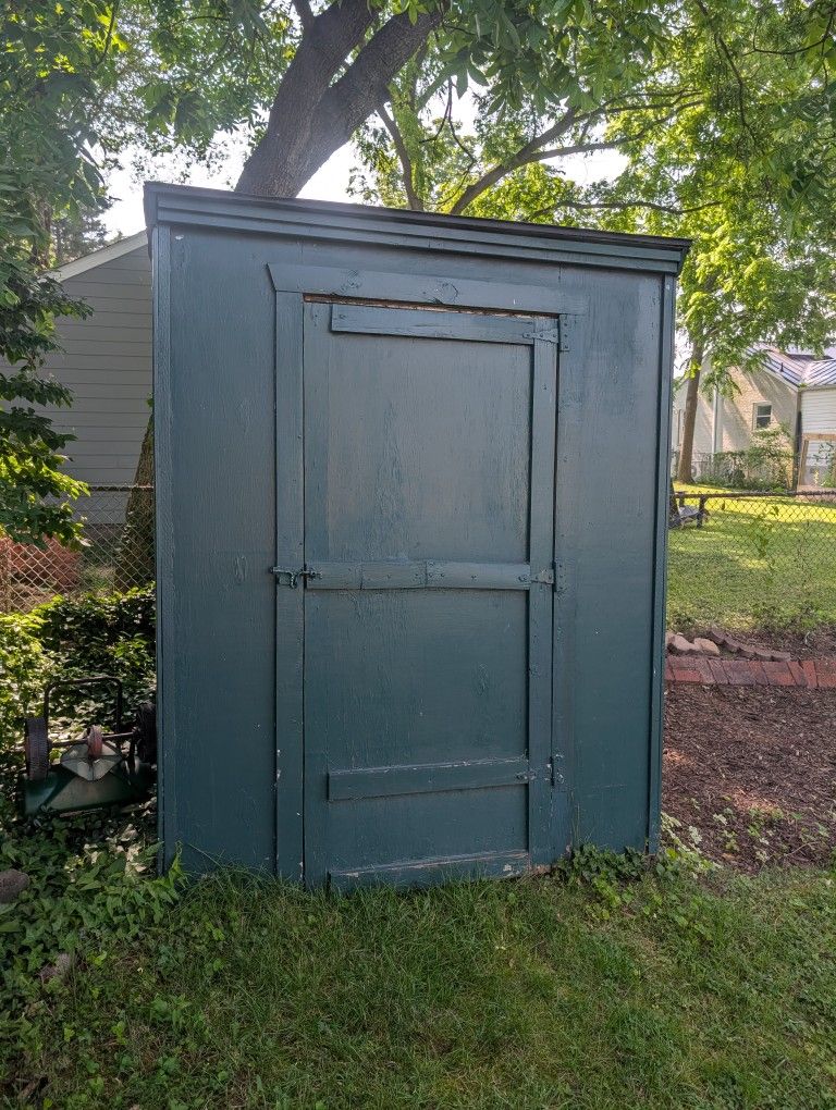 Wooden Backyard 6x6 Shed With Shingled Roof