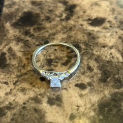 5/8 CT. T.W. Emerald-Cut Certified Lab-Grown Diamond Five-Stone Promise Ring in 10K Gold