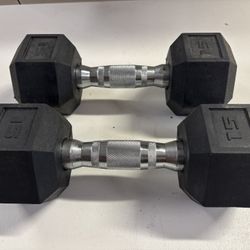 Pair Of 15Lb Dumbbells 