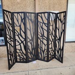 6 panels wood room dividers (96"W×67"H).