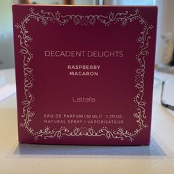 Lattafa Decadent Delights Raspberry Macaron Eau de Parfum Spray 1.7oz 50ml  Fruity Fresh