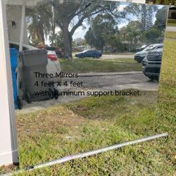 Mirror (4ftX4ft) Three individual mirrors