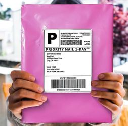 POLYMAILERS PINK SHIPPING BAGS (5 PACK) 12" X 15.5" SELF SEAL MAILERS