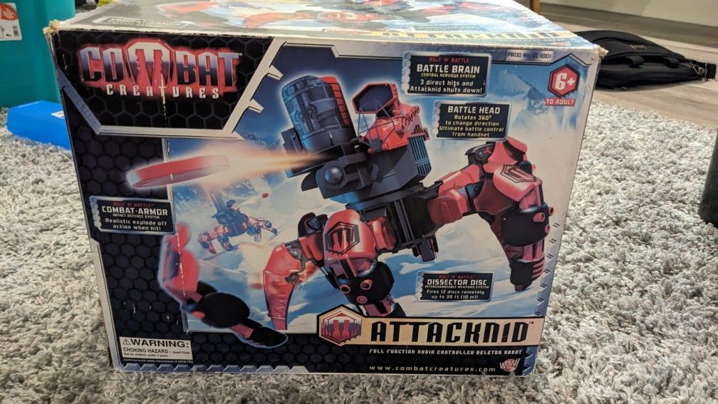 Attacknid Disc Shooting RC Robot