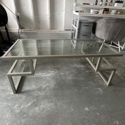 Geometric Glass Coffee Table