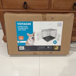 Doble Door Folding Metal Dog Crate 