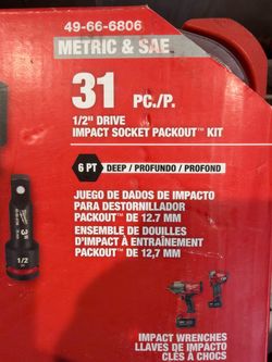 Milwaukee 31-Piece 1/2" Drive Impact Socket Packout Kit