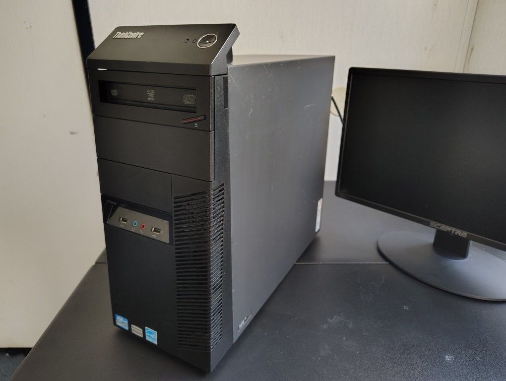 Lenovo i7 Desktop PC Bundle – Monitor, Keyboard & Mouse Included