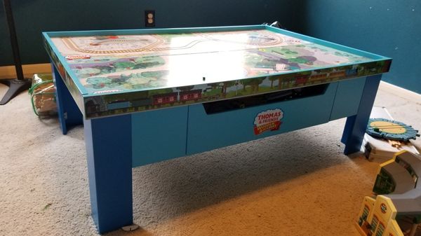 Thomas And Friends Wooden Train Table With Train Tracks And Trains