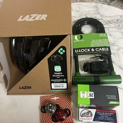 All New In Box Lazer Helmet,heavy Lock, Light And Other