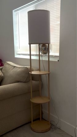 Floor Lamp with Shelves